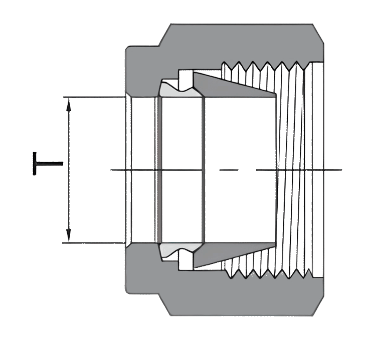Комплект обжимных колец и гайки