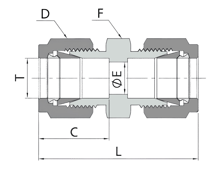 Соединение компрессионное прямое